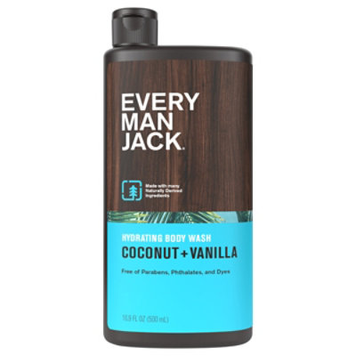 Every Man Jack Wash Body Coconut Vanilla - 16.9 OZ - Image 2