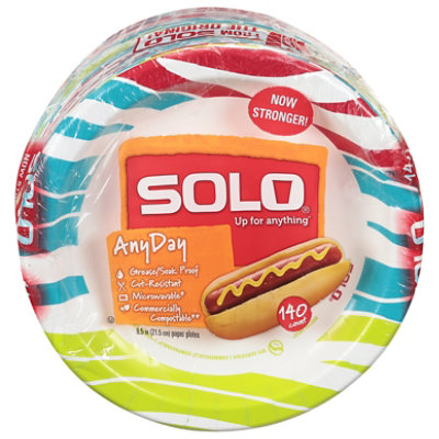 Solo Any Day Paper Plate Pack 8.5 Inch - 140 Count - Image 1