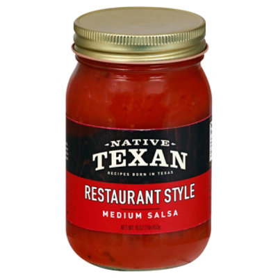 Native Texan Restaurant Style Medium Salsa - 16 Oz - Image 1