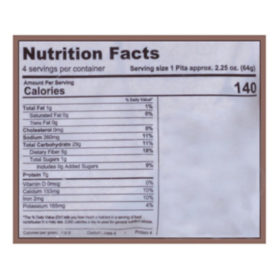 All Natural 100 Percent Wheat Pita - 9.00 OZ - Image 4
