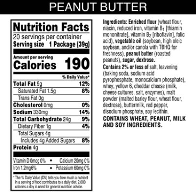 Austin Peanut Butter on Cheese Sandwich Crackers - 20 Count - Image 5