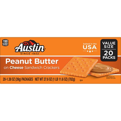 Austin Peanut Butter on Cheese Sandwich Crackers - 20 Count - Image 7