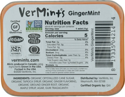 Vermints Candy Gingermint - 1.41 OZ - Image 6