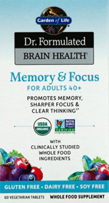 Garden Of Life Dr Formulated Organic Brain Health Memory & Focus - 60 CT - Image 2