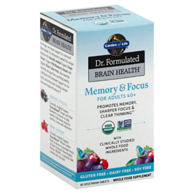 Garden Of Life Dr Formulated Organic Brain Health Memory & Focus - 60 CT - Image 1