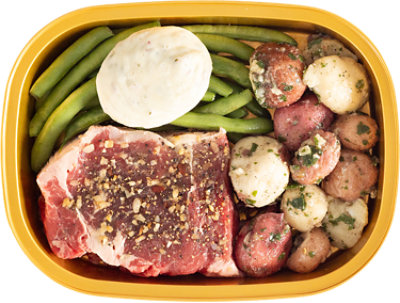 Readymeals New York Strip Montreal W/green Beans - LB - Image 1