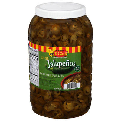 Ricos Sliced Jalapenos Jar - 128 Oz - Image 1