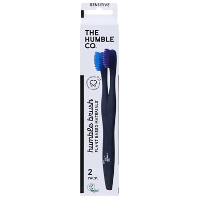 The Humble Co Toothbrush Blue Purple Plant Based - 2 CT - Image 1