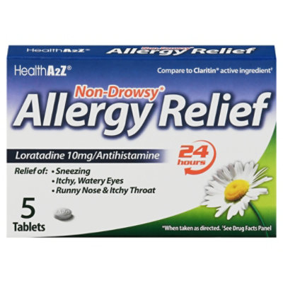HealthA2Z Non Drowsy Allergy Relief tablets - 5 Count - Image 3