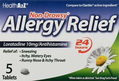 HealthA2Z Non Drowsy Allergy Relief tablets - 5 Count - Image 2