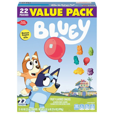 Betty Crocker Bluey Fruit Flavored Snacks Value Pack 22 Count - 17.6 Oz