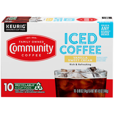 Community Coffee Iced Vanilla Sweet Cream - 10 CT - Image 1