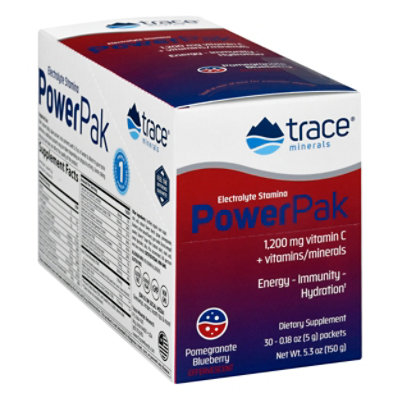 Trace Minerals Electrolyte Stamina Power Pak Pomegranate Blueberry - 30 CT - Image 1