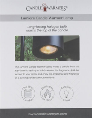 Lumiere Candle Warmer Lamp Black - EA - Image 3