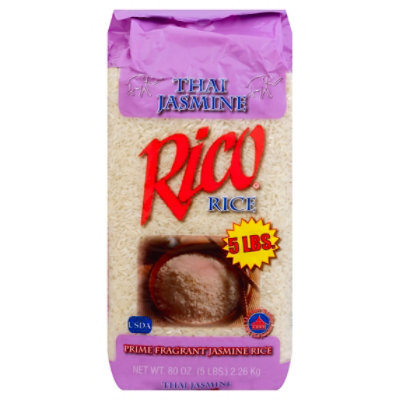 Rico Thai Jasmine Rice Sack - 5 Lb - Image 1