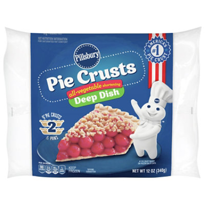 Pillsbury Pie Crusts Deep Dish All-Vegetable Shortening Frozen Crusts 2 Count - 12 Oz - Image 2