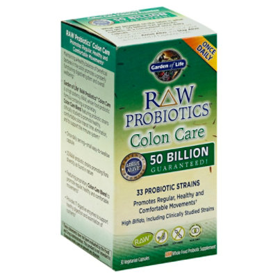 Garden Of Life Raw Probiotics Colon Care - 30 CT - Image 1
