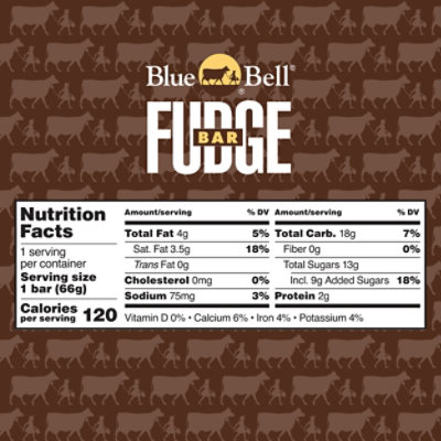 Blue Bell Chocolate Fudge Bar Frozen Dessert - Each - Image 4