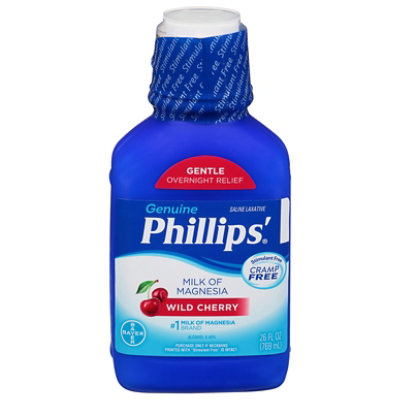 Phillips Milk of Magnesia Wild Cherry Overnight Relief Saline Laxative -  26 Fl. Oz. - Image 3