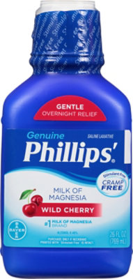 Phillips Milk of Magnesia Wild Cherry Overnight Relief Saline Laxative -  26 Fl. Oz. - Image 2