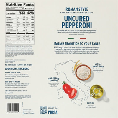 Porta Brick Oven Uncured Pepperoni Pizza - 15.2 Oz - Image 5