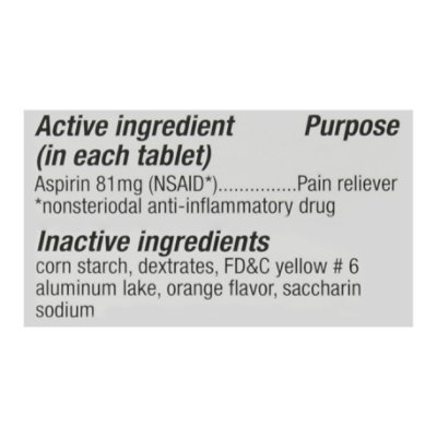 HealthA2Z Aspirin Orange Flavor Plain Chewable Reliever - 36 Count - Image 4