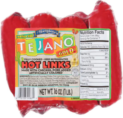 Tejano Hot Links - 16 OZ - Image 1