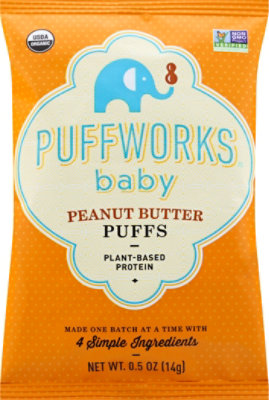 Puffworks Baby Organic Puffs Peanut Butter - 0.50 Oz - Image 2