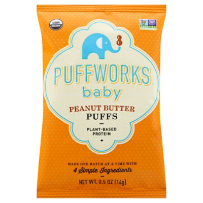 Puffworks Baby Organic Puffs Peanut Butter - 0.50 Oz - Image 1