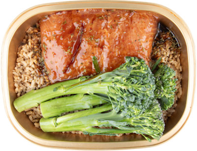 Readymeals Soy Salmon Sriracha Broccolini & Brwn Rce - 1.00 LB - Image 1