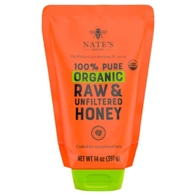 Nature Nate's Honey Co 100% Pure Organic Raw & Unfiltered Honey Pouch - 14 Oz - Image 2