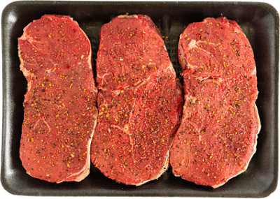 Choice Beef Top Sirloin Steak Seasoned Valu Pack - LB - Image 1