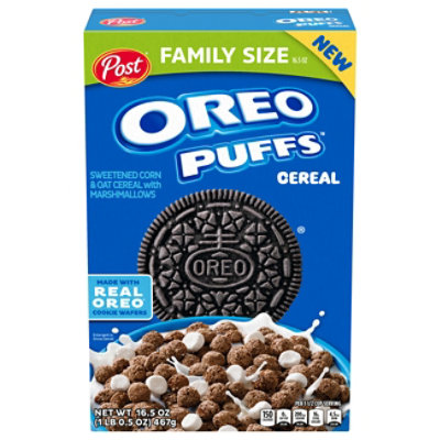 Post Oreo Puffs With Marshmallow Cereal Familiy Size - 16.5 Oz - Image 1