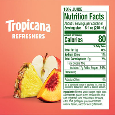 Tropicana Peach Pineapple Juice - 46 Fl. Oz. - Image 8