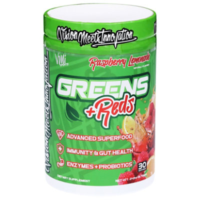 VMI Greens & Reds Raspberry Lemonade Dietary Supplement - 8.7 Oz - Image 2