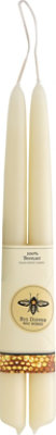 Big Deeper Wax Works Pure  Beeswax Taper Candles 12 Inch - Each - Image 2
