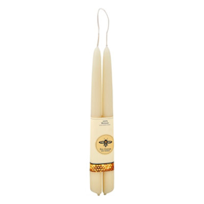 Big Deeper Wax Works Pure  Beeswax Taper Candles 12 Inch - Each - Image 1