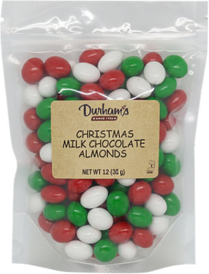 Christmas Milk Choc Almonds - 12 OZ - Image 1