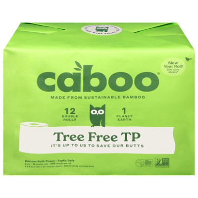 Caboo Bath Tissue Plastic Free - 12 RL - Image 3