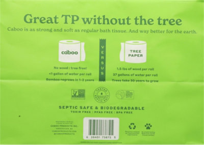 Caboo Bath Tissue Plastic Free - 12 RL - Image 4