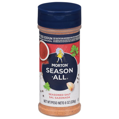Morton Season All 25% Less Sodium Seasoned - Salt 8 Oz - Image 1