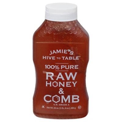 Jamie's Hive To Table 100% Raw Honey & Comb - 24 Oz - Image 2
