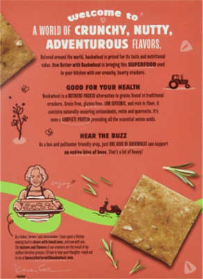 Better With Buckwheat Rosemary Herb Crackers - 4.25 Oz - Image 5
