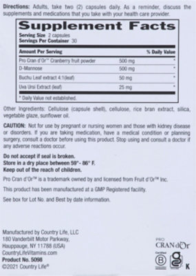 Country Life Urinary Tract Care - 60 CT - Image 5
