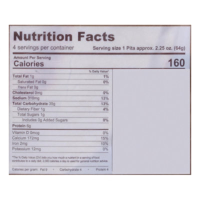 All Natural Plain Pita 6in - 9.00 OZ - Image 4