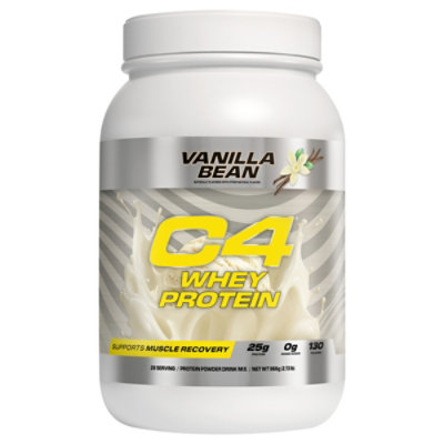 C4 Muscle Recovery Vanilla Bean Whey Protein Oiwder Drink Mix - 2.1 Lbs - Image 3
