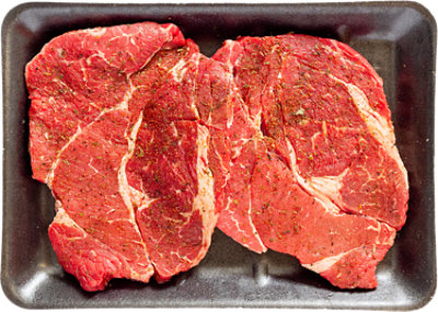 Choice Beef Chuck Steak Seasoned Valu Pack - LB - Image 1