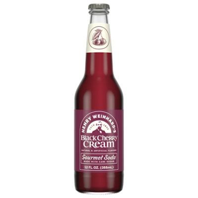 Henry Weinhard's Black Cherry Cream Gourmet Soda - 12 Fl. Oz. - Image 1