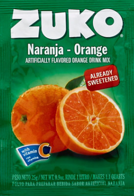 Zuko Naranja Orange Flavor Drink Mix - 0.9 Oz - Image 2