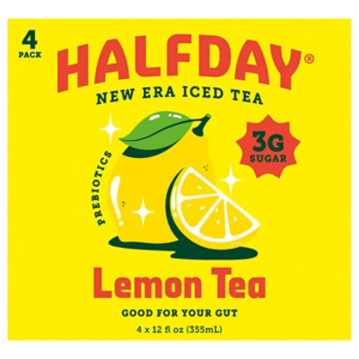 Halfday Prebiotic Lemon Iced Tea- 48 Oz - Image 1